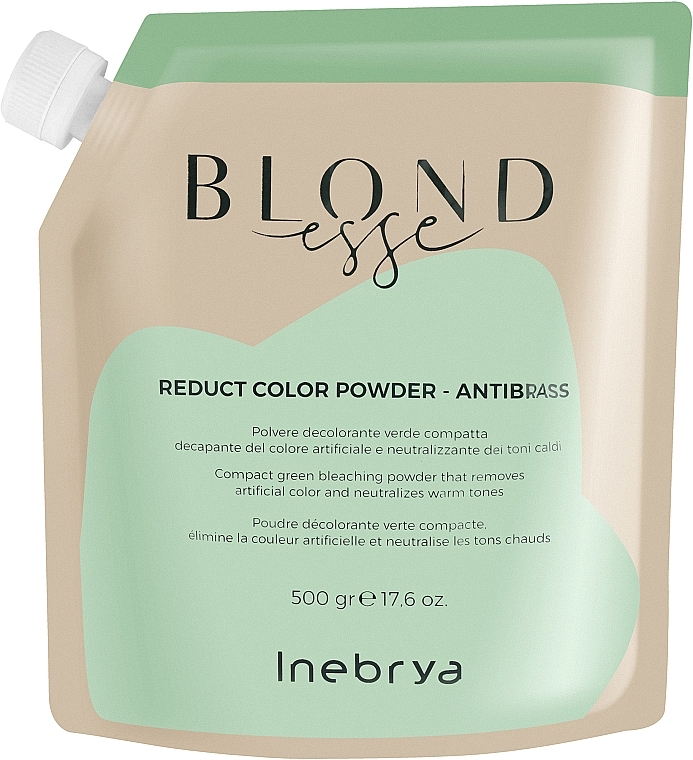 Освітлювальна пудра із зеленими мікропігментами - Inebrya Blondesse Reduct Color Powder Antibrass — фото N1