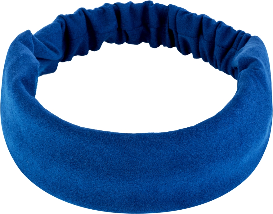 Повязка на голову, экозамша прямая, электро-синяя "Suede Classic" - MAKEUP Hair Accessories — фото N1