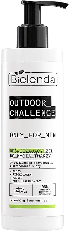 Освежающий гель для умывания лица - Bielenda Only For Men Outdoor Challenge Refreshing Face Wash Gel — фото N1