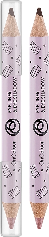 Двосторонній олівець-підводка для очей - Oriflame OnColour Eye Liner And Eye Shadow — фото N1