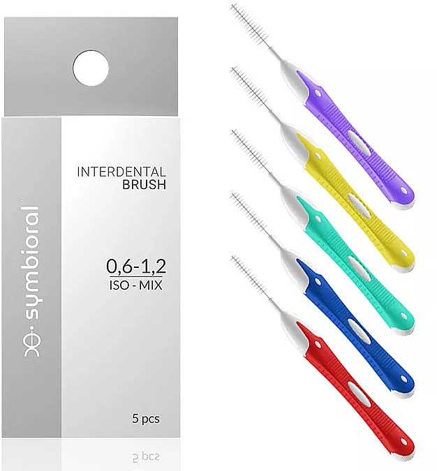 Щітки для міжзубних проміжків, 0,6 - Symbioral Interdental Brush ISO MIX — фото N1