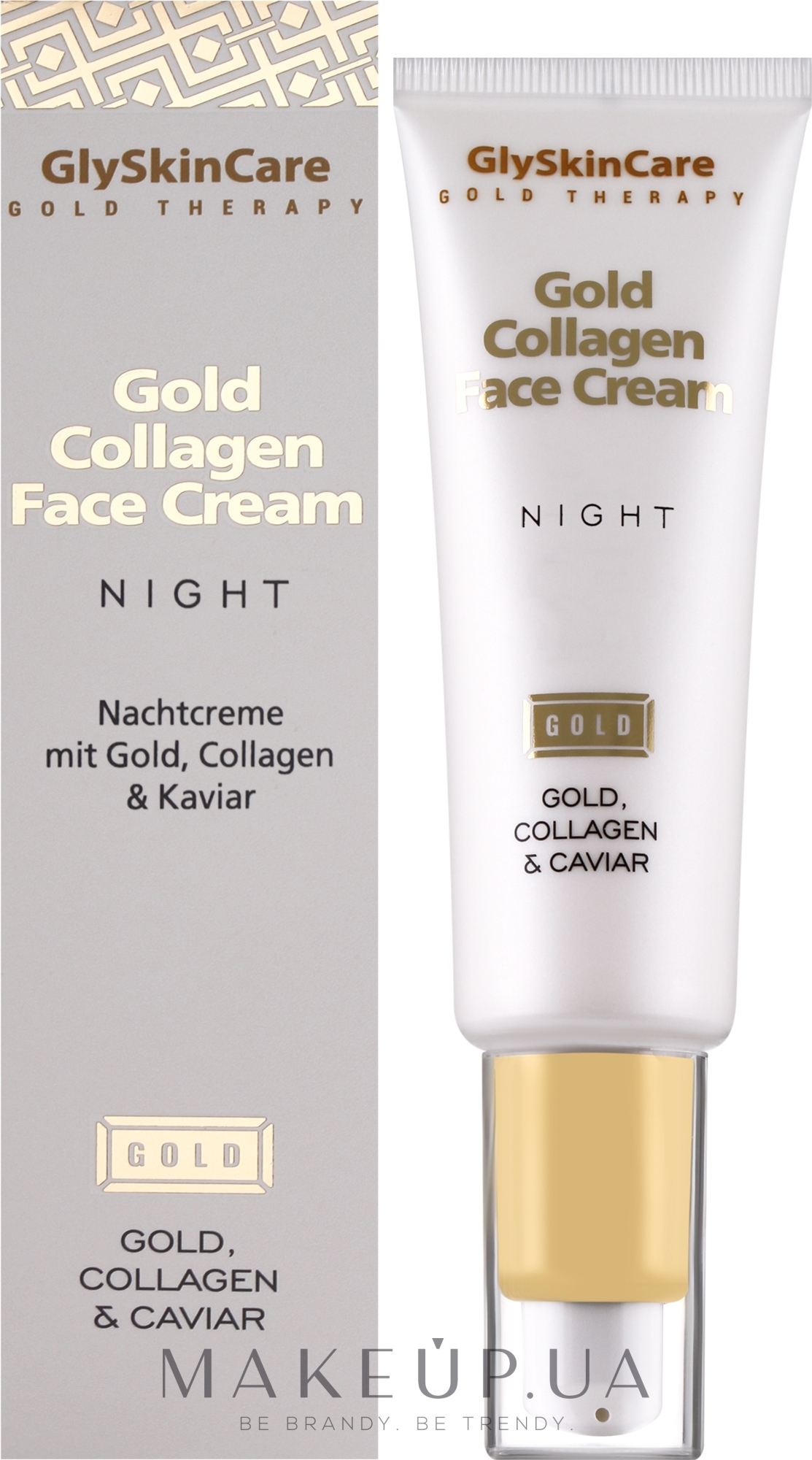 Коллагеновый ночной крем для лица с золотом - GlySkinCare Gold Collagen Night Face Cream — фото 50ml