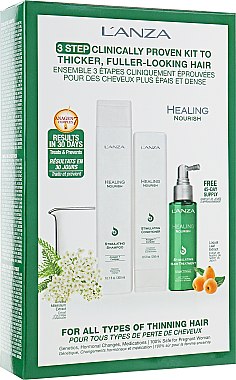 Набір для відновлення і стимулювання росту волосся - L'anza Healing Nourish 3 Step Kit (sh/300ml + cond/250ml + mist/100ml) — фото N1