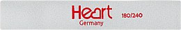Парфумерія, косметика Пилочка-шліфувальник для нігтів, прямокутна, 180/240 - Heart Germany