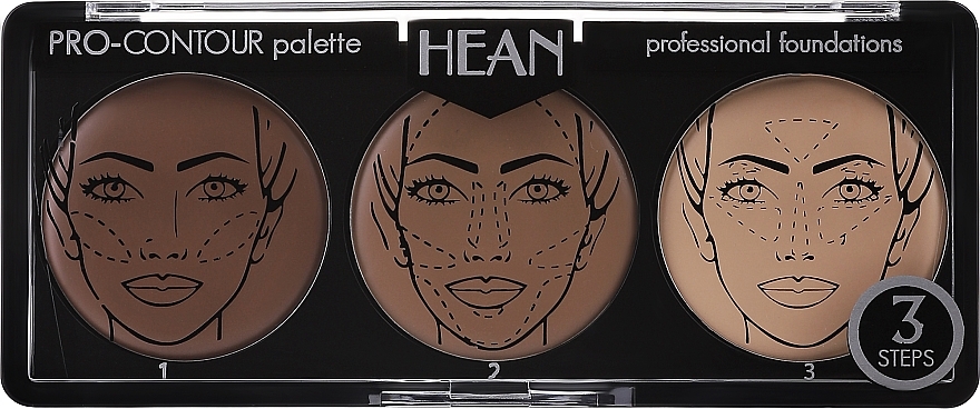 Палетка для контуринга лица - Hean Pro-Countour Palette — фото N2