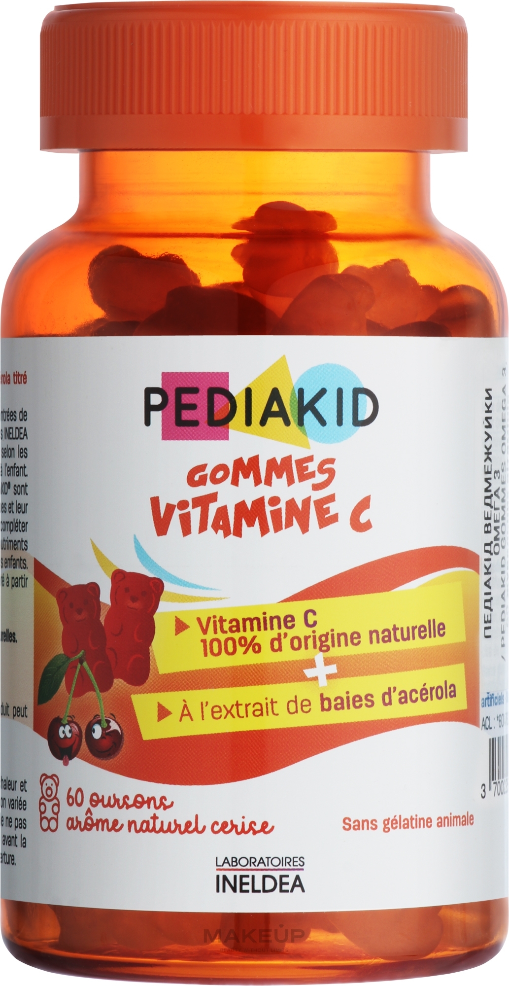 Жевательные мишки "Витамин С. Вишня" - Pediakid Gommes Vitamin C — фото 60шт