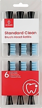 Духи, Парфюмерия, косметика Насадки для электрической зубной щетки Standard Clean Soft, 6 шт., черные - Oclean Brush Heads Refills