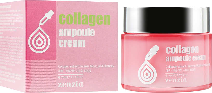 Крем для обличчя з колагеном - Zenzia Collagen Ampoule Cream