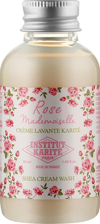 Крем-гель для душу "Троянда" - Institut Karite Rose Mademoiselle Shea Cream Wash (міні) — фото N1