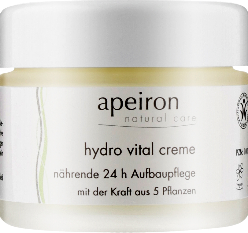 Крем для обличчя "Живлення і регенерація 24 години" - Apeiron Hydro Vital 24h Nourishing&Regenerating Cream — фото N1