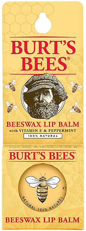 Бальзам для губ із бджолиним воском, у бляшаній коробці - Burt's Bees Beeswax Lip Balm Tin — фото N2