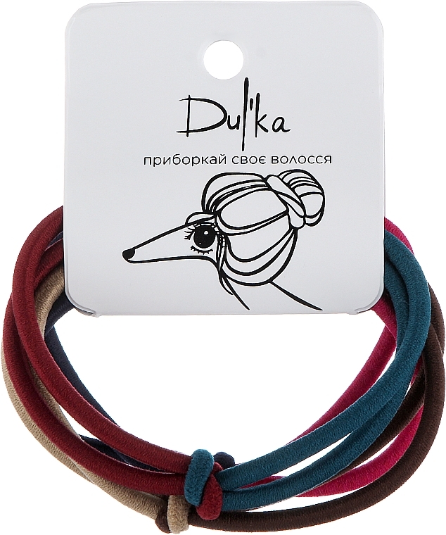 Набір різнобарвних гумок для волосся UH717749, 3 шт - Dulka — фото N1