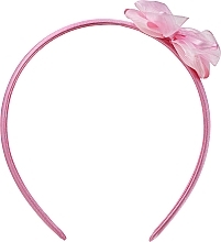 Парфумерія, косметика Обруч для волосся FA-5601, рожевий з великим бантиком - Donegal