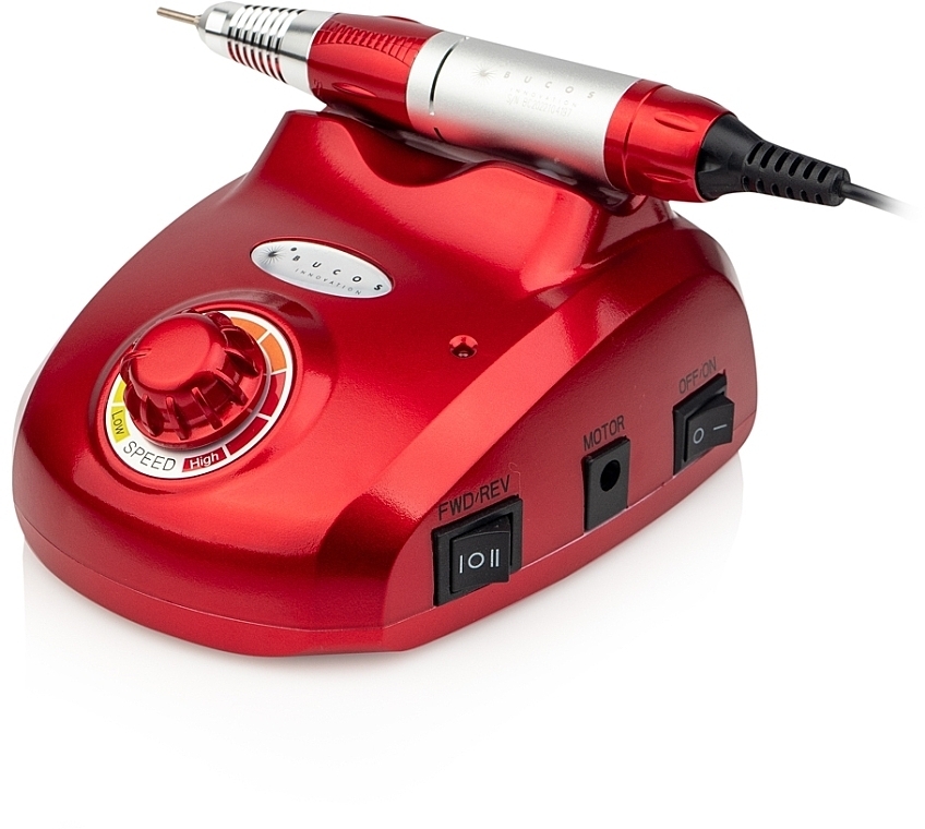 Фрезер для маникюра и педикюра, красный - Bucos Nail Drill Pro ZS-603 Red — фото N4