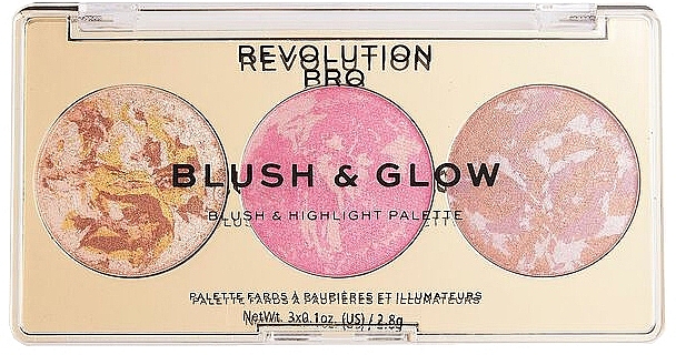 Палетка для макияжа лица - Revolution Pro Blush & Glow Palette — фото N1