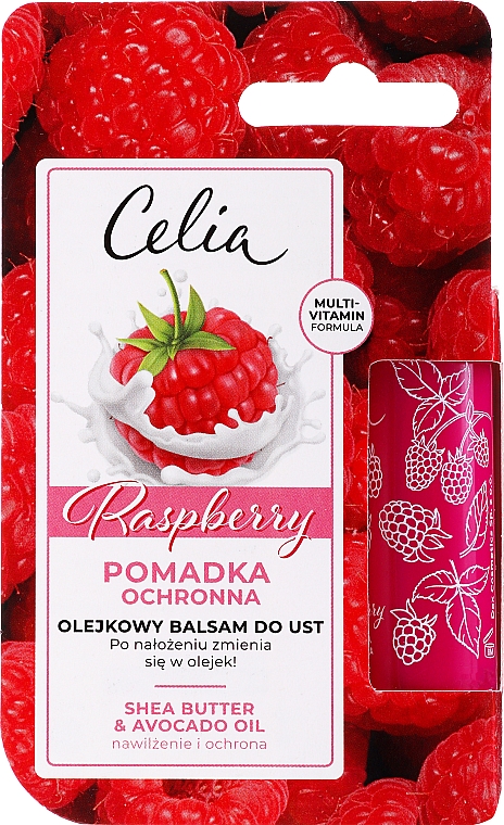 Бальзам для губ с маслом малины - Celia Protective Lipstick Lip Balm With Raspberry Oil — фото N3