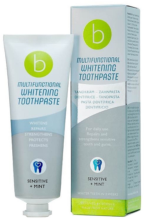 Багатофункціональна відбілювальна зубна паста "Чуттєва м'ята" - Beconfident Multifunctional Whitening Toothpaste Sensitive Mint — фото N1