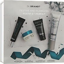 Парфумерія, косметика Набір - Dr. Brandt Festive & Flawless Kit (face/gel/15g + cr/10g + exfoliator/15g + primer/30ml)