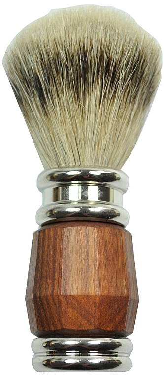 Помазок для бритья, палисандр-серебро, хромированый - Golddachs Shaving Brush Silver Tip Badger Palisander Silver Chrome Plated — фото N1