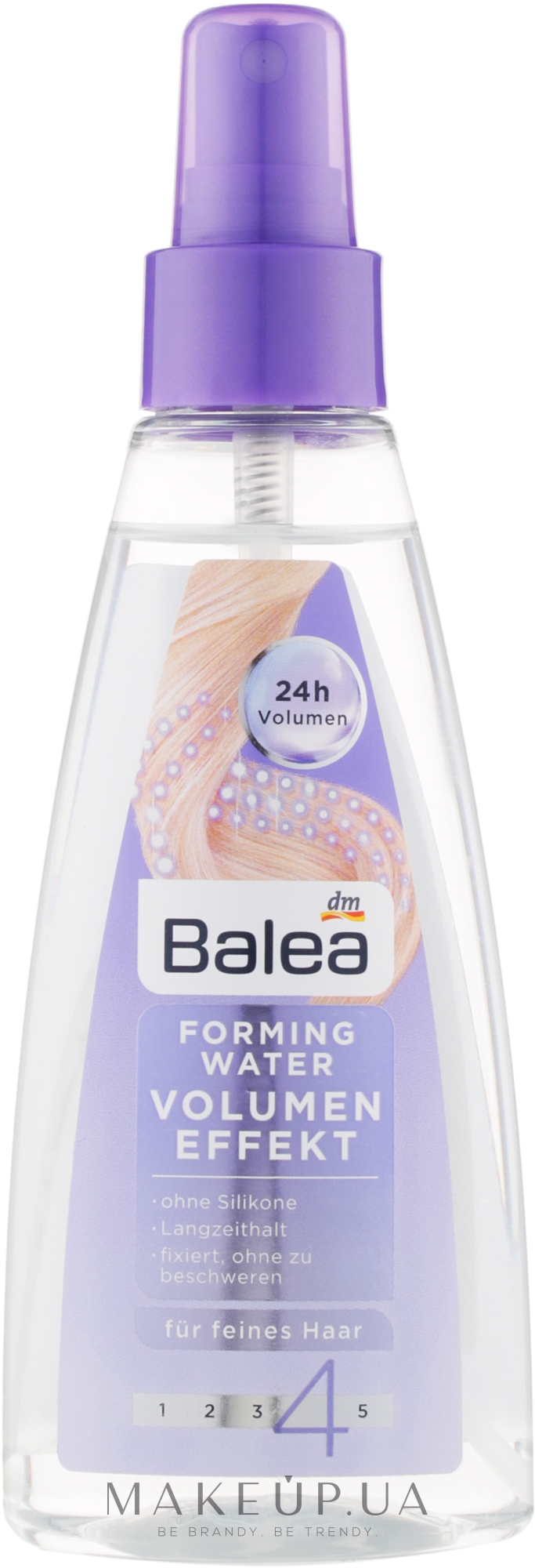 Спрей для укладки волос - Balea Forming Water Volumen Effekt № 4 — фото 150ml