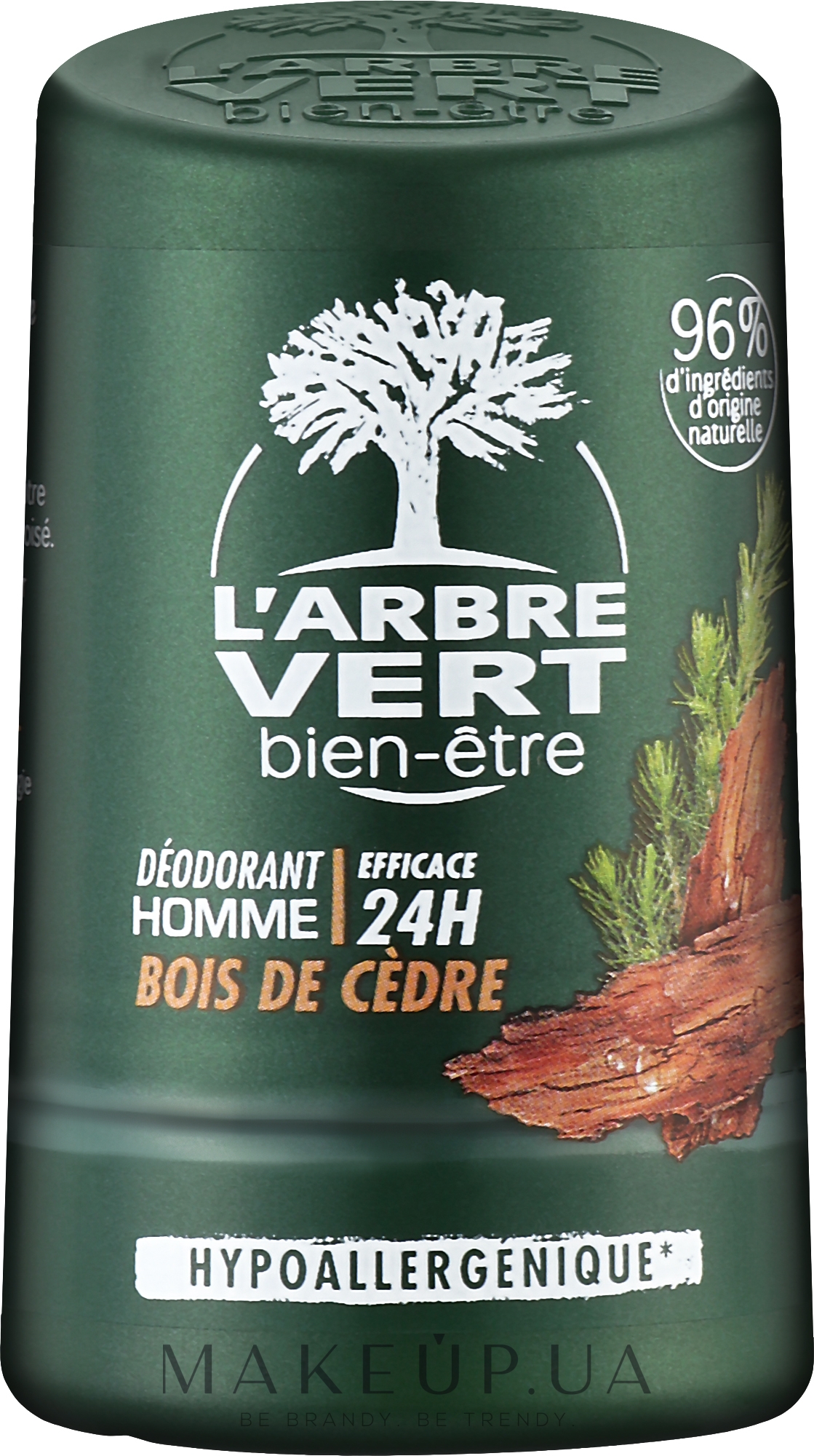 Дезодорант для чоловіків з екстрактом кедра - L'Arbre Vert Deodorant — фото 50ml