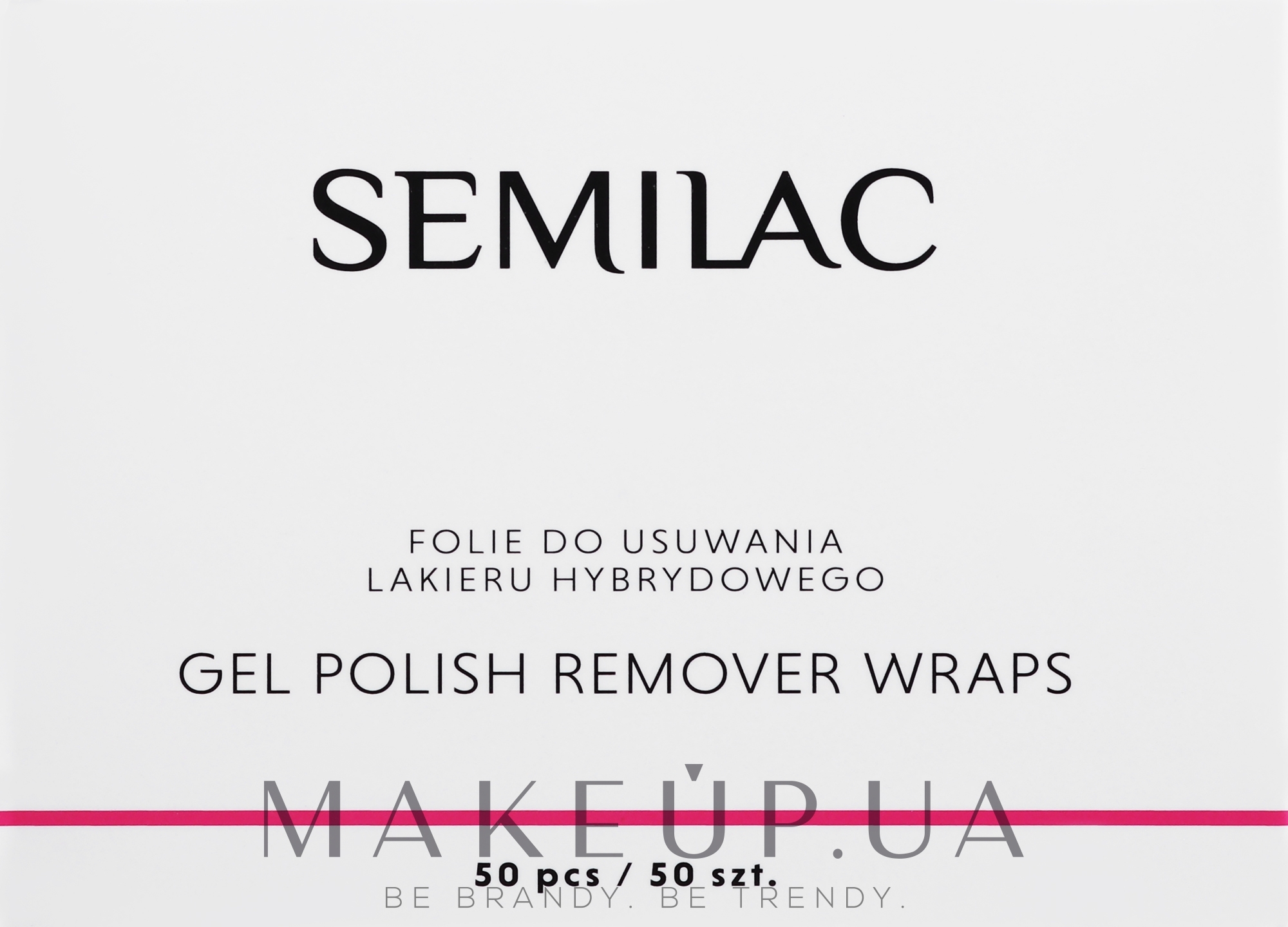 Фольга для зняття лаку - Semilac Remover Wraps — фото 50шт