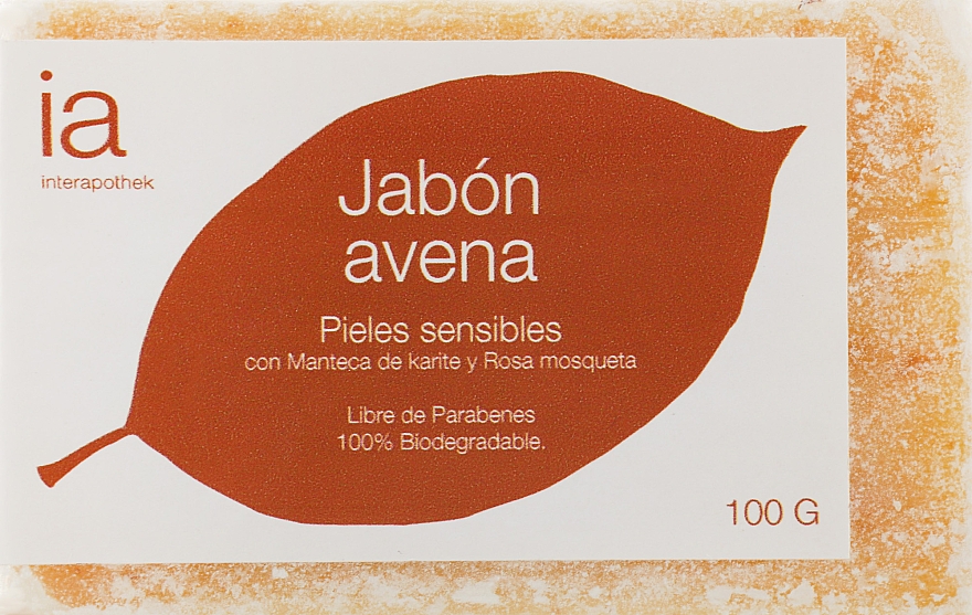 Натуральне мило для обличчя й тіла з екстрактом вівса - Interapothek Pieles Sensibles Jabon Avena — фото N1