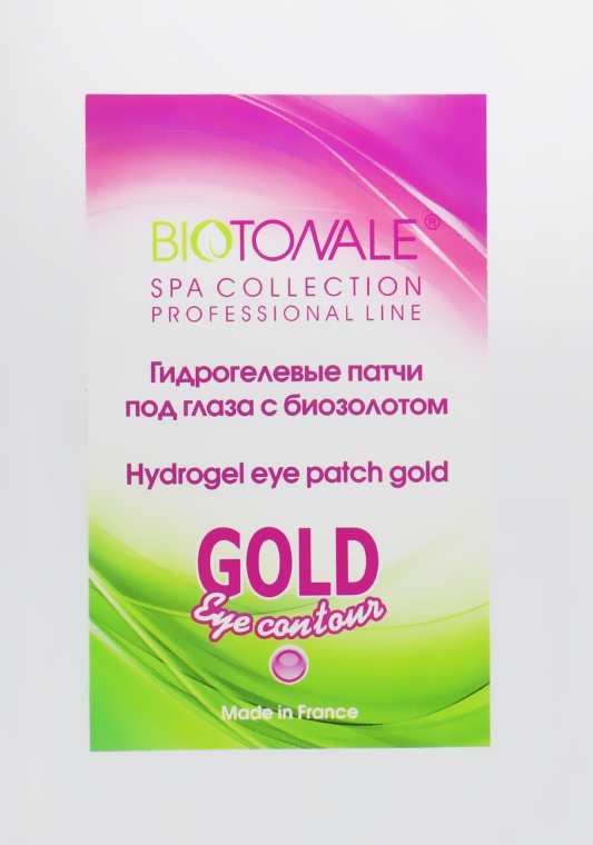 Гидрогелевые патчи под глаза с биозолотом - Biotonale Hydrogel Eye Patch Gold — фото N1