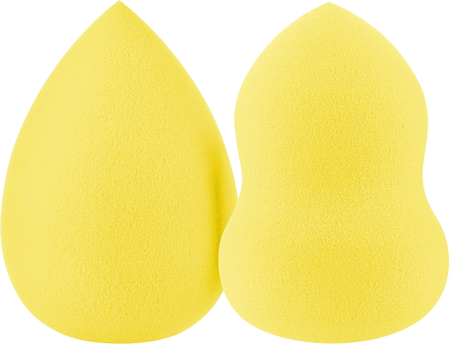 Набор спонжей для макияжа "Груша + капля" PF-71, желтый - Puffic Fashion — фото N1