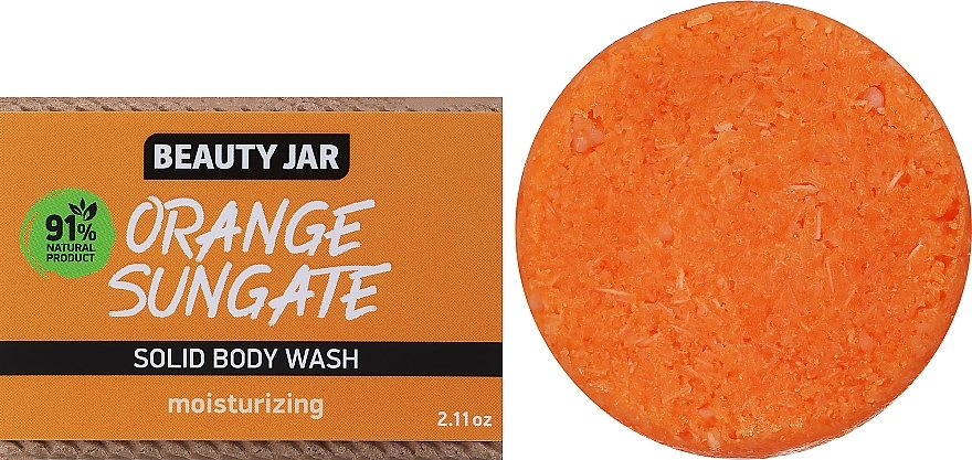 Твердый гель для душа - Beauty Jar Orange Sungate Moisturizing Solid Body Wash — фото N1