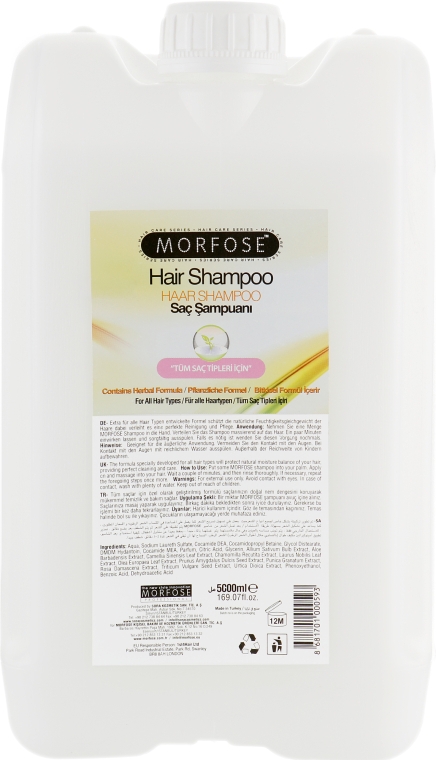 Шампунь для волосся на травах - Morfose Herbal Salt Free Hair Shampoo — фото N3