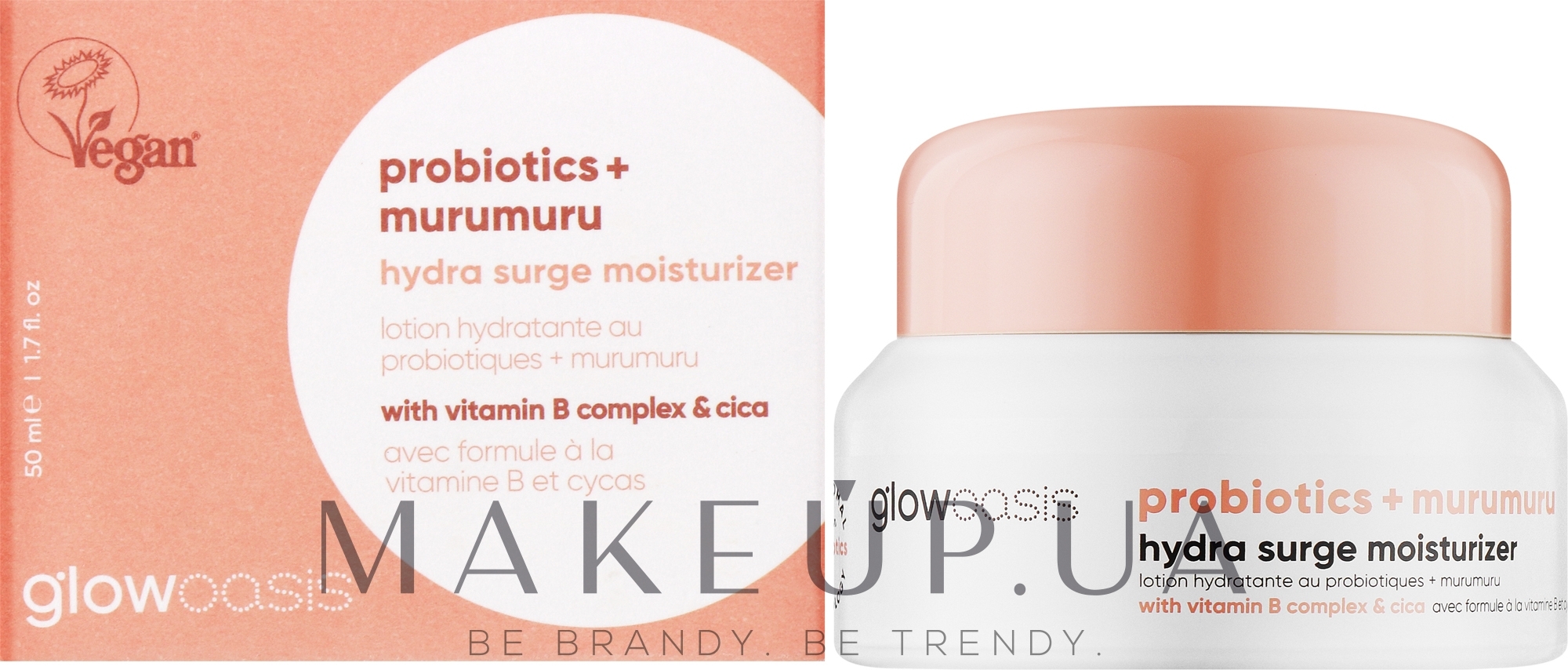 Зволожуючий крем для обличчя - Glowoasis Probiotics + Murumuru Hydra Surge Moisturizer — фото 50ml