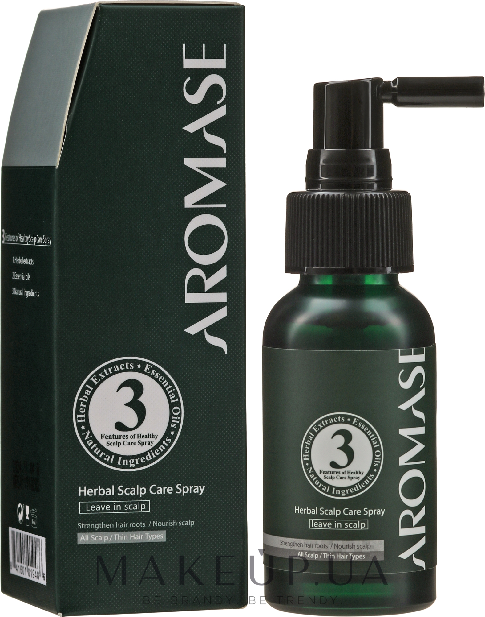 Спрей для догляду за шкірою голови на травах - Aromase Herbal Scalp Care — фото 115ml