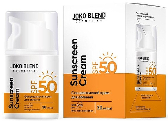 Солнцезащитный крем для лица SPF50 - Joko Blend — фото N1