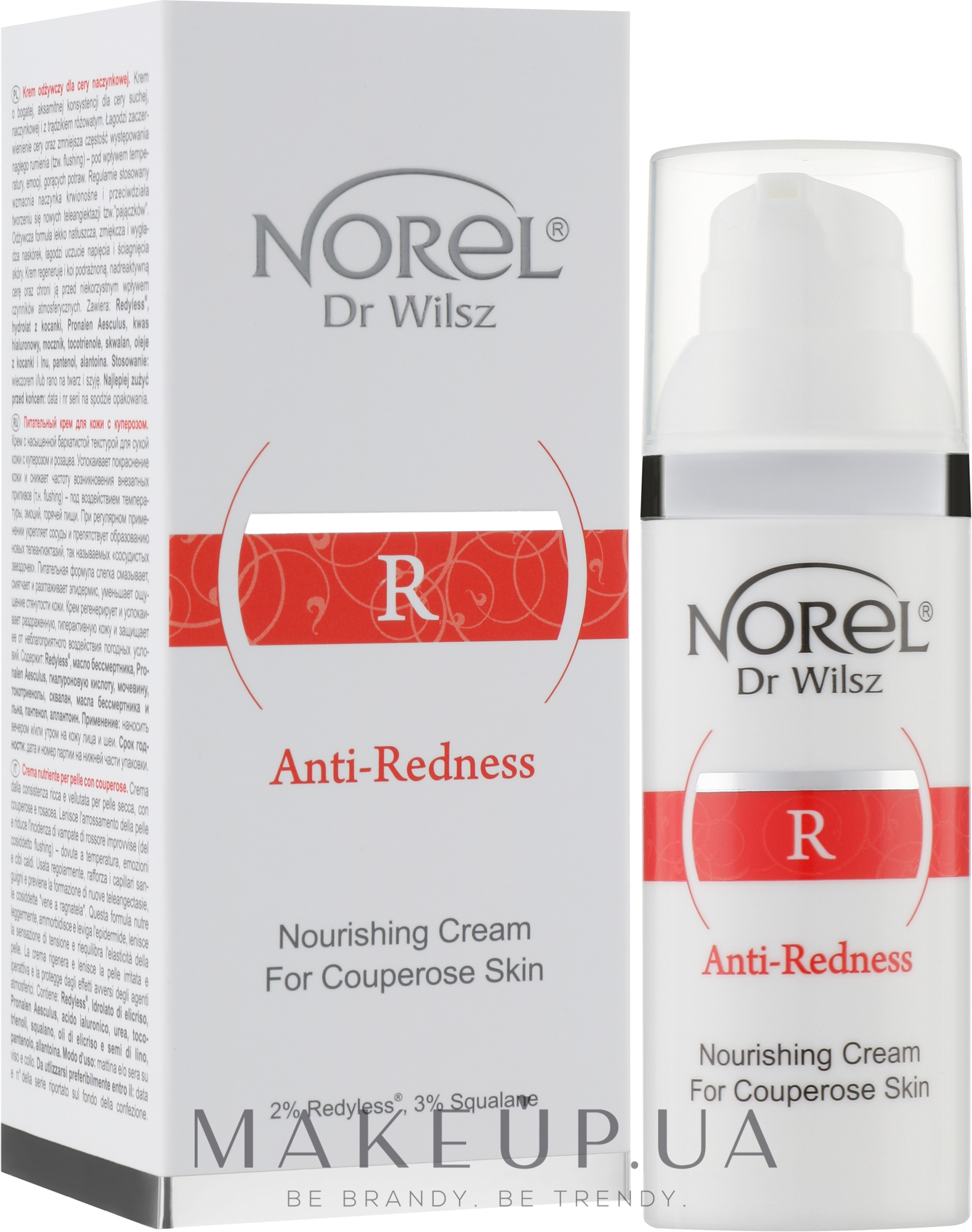 Живильний крем для шкіри з куперозом - Norel Anti-Redness Nourishing Cream For Couperose Skin — фото 50ml
