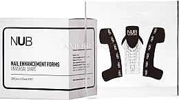 Універсальні нижні форми для нарощування, прозорі - NUB Nail Enhancement Forms — фото N2