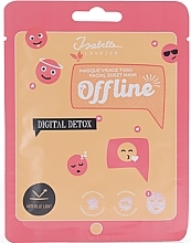 Парфумерія, косметика Тканинна маска для обличчя "Offline–Digital Detox" - Isabelle Laurier Facial Sheet Mask