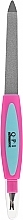 Духи, Парфюмерия, косметика Пилочка сапфировая для ногтей с резцом 16 см, QNF-502, розово-голубая - QPI
