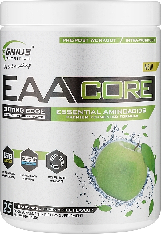 Комплекс амінокислот "EAACore", зелене яблуко - Genius Nutrition Green Apple — фото N1