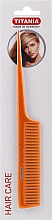 Духи, Парфюмерия, косметика Расческа-планка с пластиковой ручкой 20,5 см, светло-оранжевая - Titania