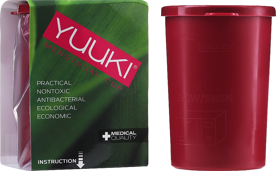 Контейнер для дезінфекції менструальної чаші, бордовий - Yuuki Menstrual Cup — фото N1
