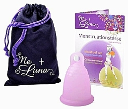 Парфумерія, косметика Менструальна чаша з петлею, розмір L, рожева - MeLuna Soft Menstrual Cup Ring