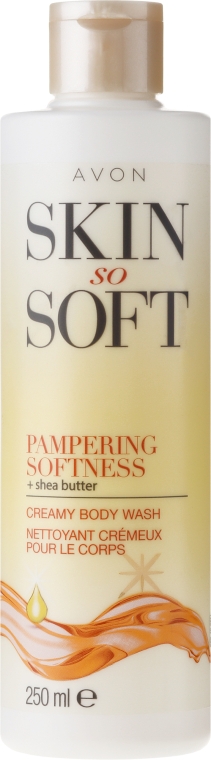 Кремовый гель для душа с маслом ши - Avon Skin So Soft Pampering Softness — фото N1