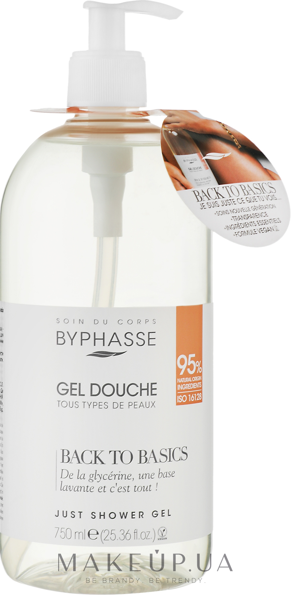 Гель для душу для всіх типів шкіри - Byphasse Back To Basics Gel Douche Tous Types De Peaux — фото 750ml