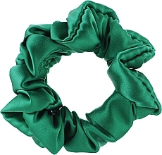 Резинка для волос из натурального шелка, ярко-зеленая - ScrunchyUA — фото N1
