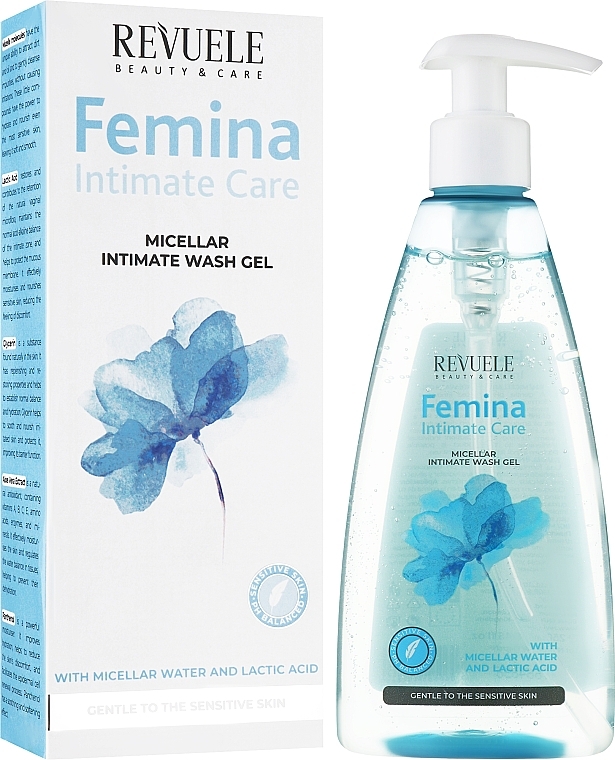 Мицеллярный гель для интимной гигиены - Revuele Femina Intimate Care Micellar Intimate Wash Gel — фото N2
