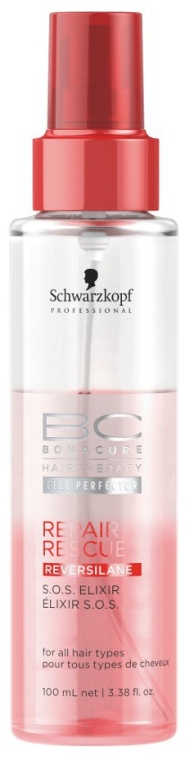 Трехфазный экспресс-уход для поврежденных волос - Schwarzkopf Professional BC Bonacure Repair Rescue S.O.S Elixir