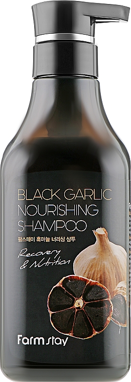 Восстанавливающий шампунь для волос с черным чесноком - Farmstay Black Garlic Nourishing Shampoo — фото N1