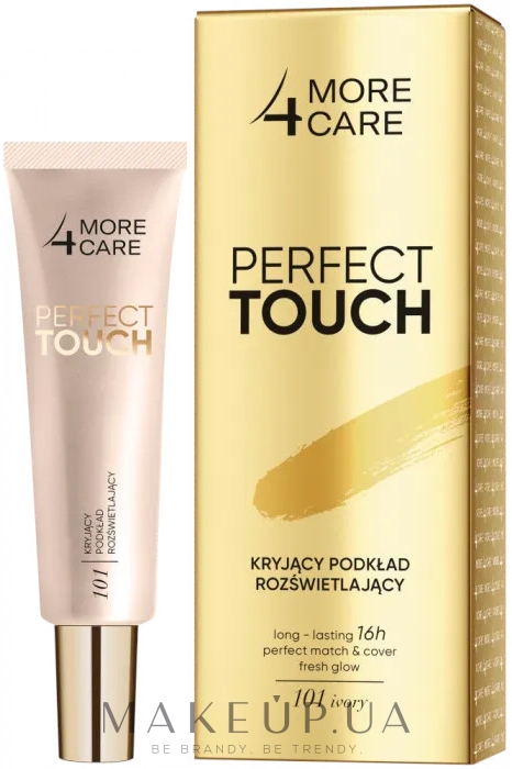 Тональна основа - More4Care Perfect Touch Covering Illuminating Foundation — фото 101 - Ivory