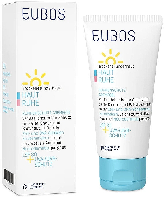 Дитячий сонцезахисний крем - Eubos Med Haut Ruhe  UV Protection & Care SPF30 — фото N1